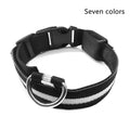Nylon LED Luminous Dog Collar – Adjustable Flashing Glow in Dark Pet Safety Collar for Dogs & Cats | Night Walking Light-Up Leash Collar