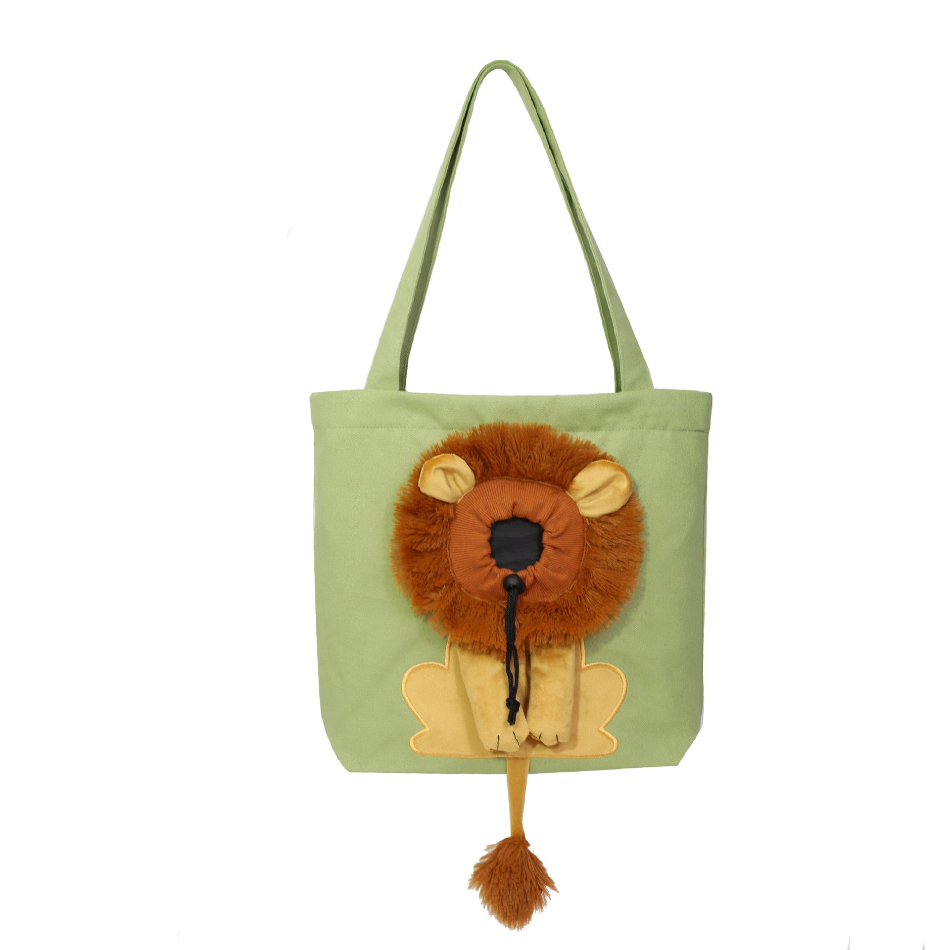 Soft Pet Carrier Bag (Lion Design) – Portable Breathable Travel Carrier for Cats & Small Dogs