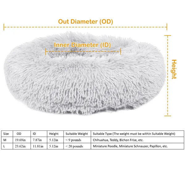 Soft Warm Fleece Pet Bed for Dogs & Cats (L Size) – Cozy Nest Sofa Cushion for Ultimate Comfort