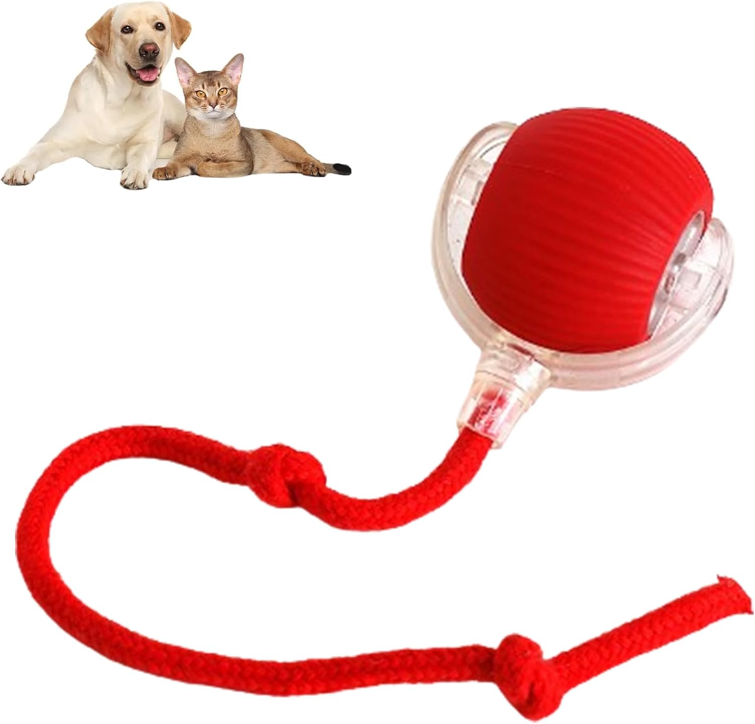Interactive Rolling Ball for Dogs & Cats – Smart Automatic Moving Pet Toy | USB Rechargeable Motion Activated Chase Ball for Indoor Play