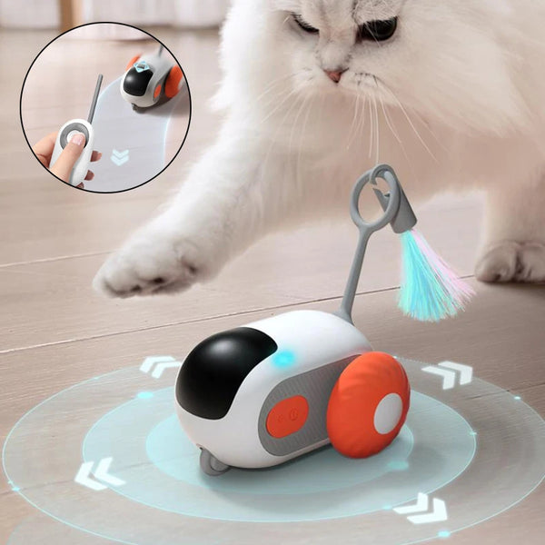 Remote Control Interactive Pet Car Toy – Smart Motion Moving Dog & Cat Toy | USB Rechargeable Chase & Play Entertainment Pet Gadget