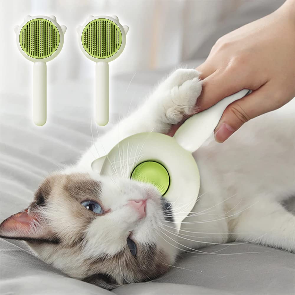 Pet Hair Cleaner Grooming Brush for Cats & Dogs – Self-Cleaning Deshedding Tool | Remove Loose Fur, Reduce Shedding & Massage Skin