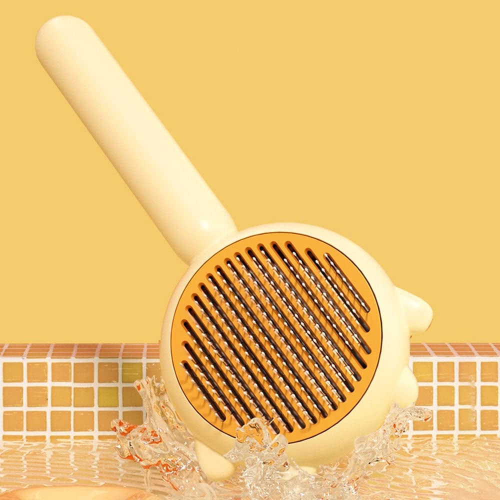 Pet Hair Cleaner Grooming Brush for Cats & Dogs – Self-Cleaning Deshedding Tool | Remove Loose Fur, Reduce Shedding & Massage Skin