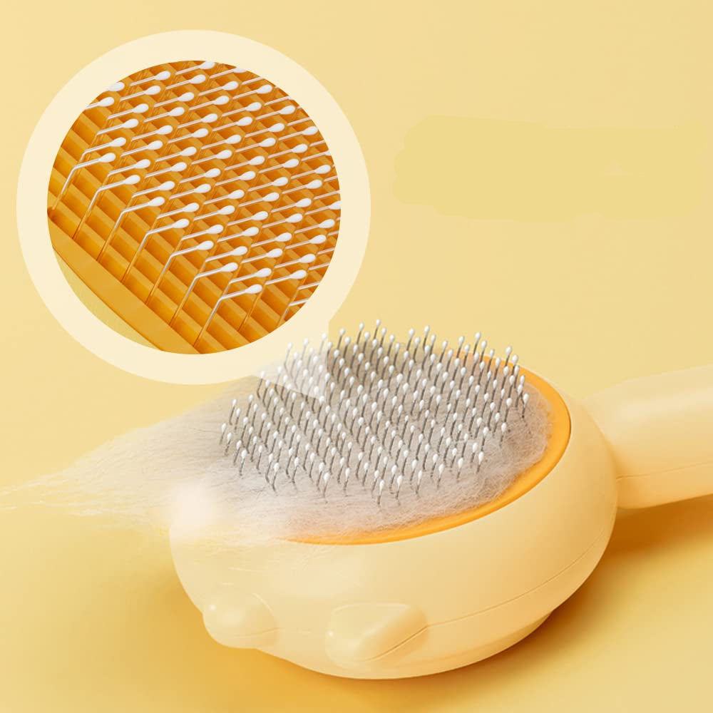 Pet Hair Cleaner Grooming Brush for Cats & Dogs – Self-Cleaning Deshedding Tool | Remove Loose Fur, Reduce Shedding & Massage Skin