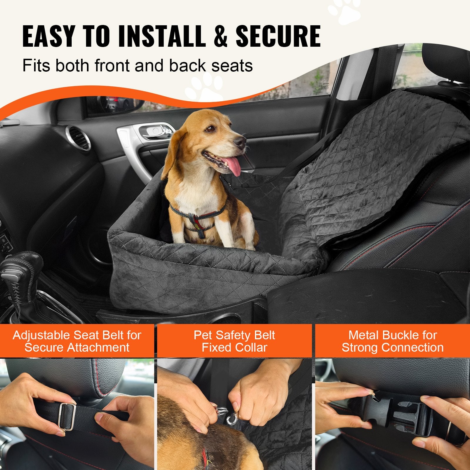 Pet Car Seat for Small & Medium Dogs – Safe, Comfortable Booster Seat for Travel
