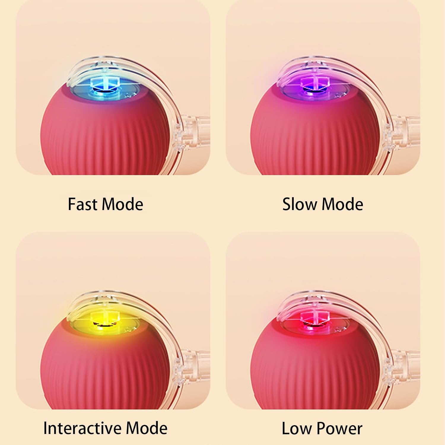 Interactive Rolling Ball for Dogs & Cats – Smart Automatic Moving Pet Toy | USB Rechargeable Motion Activated Chase Ball for Indoor Play