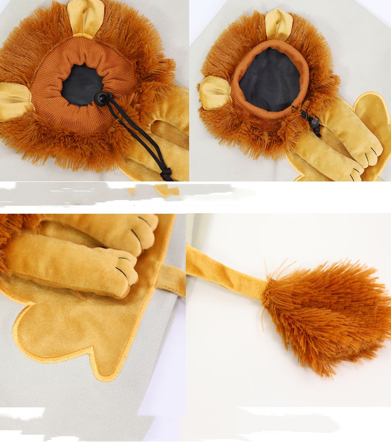 Soft Pet Carrier Bag (Lion Design) – Portable Breathable Travel Carrier for Cats & Small Dogs