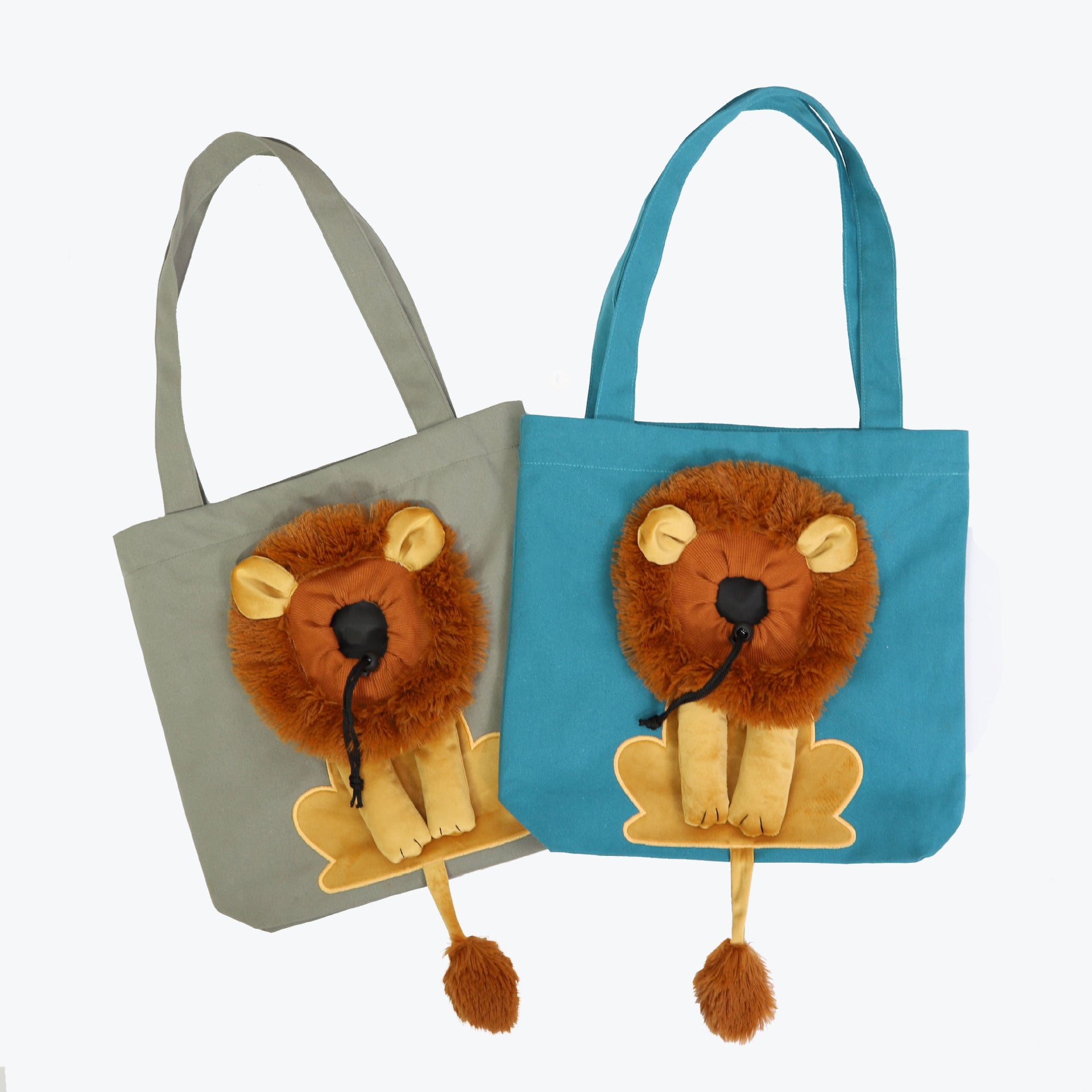 Soft Pet Carrier Bag (Lion Design) – Portable Breathable Travel Carrier for Cats & Small Dogs