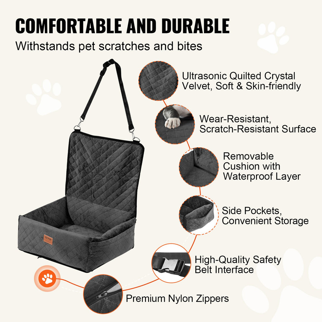 Pet Car Seat for Small & Medium Dogs – Safe, Comfortable Booster Seat for Travel