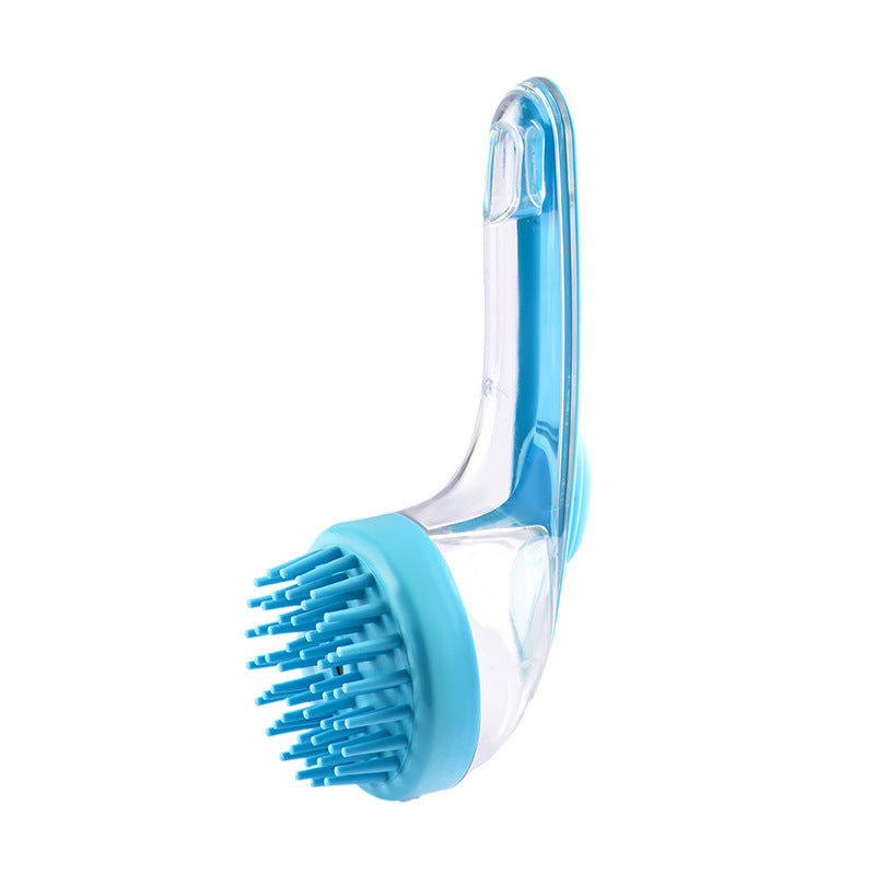 Long Handle Pet Bath Brush for Dogs & Cats – 2 in 1 Grooming & Cleaning Brush  Gentle Shampoo Massage Comb for Bath Time & Shedding Control
