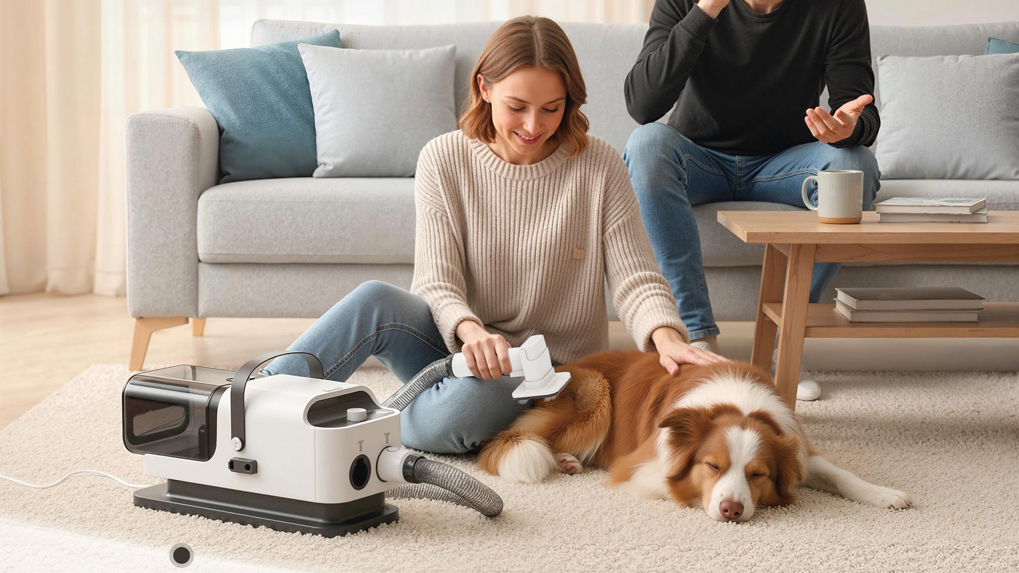 5 in 1 Dog Grooming Kit – Professional Pet Hair Trimmer, Clipper & Nail Grinder Set | Rechargeable All-in-One Dog & Cat Grooming Tool