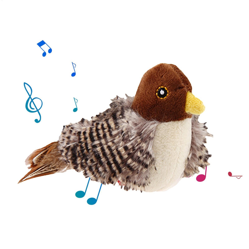 Interactive Electric Squeaky Bird Cat Toy – Realistic Flapping & Sound Plush Toy | USB Rechargeable Simulation Bird Toy for Cats Stress Relief & Hunting Play