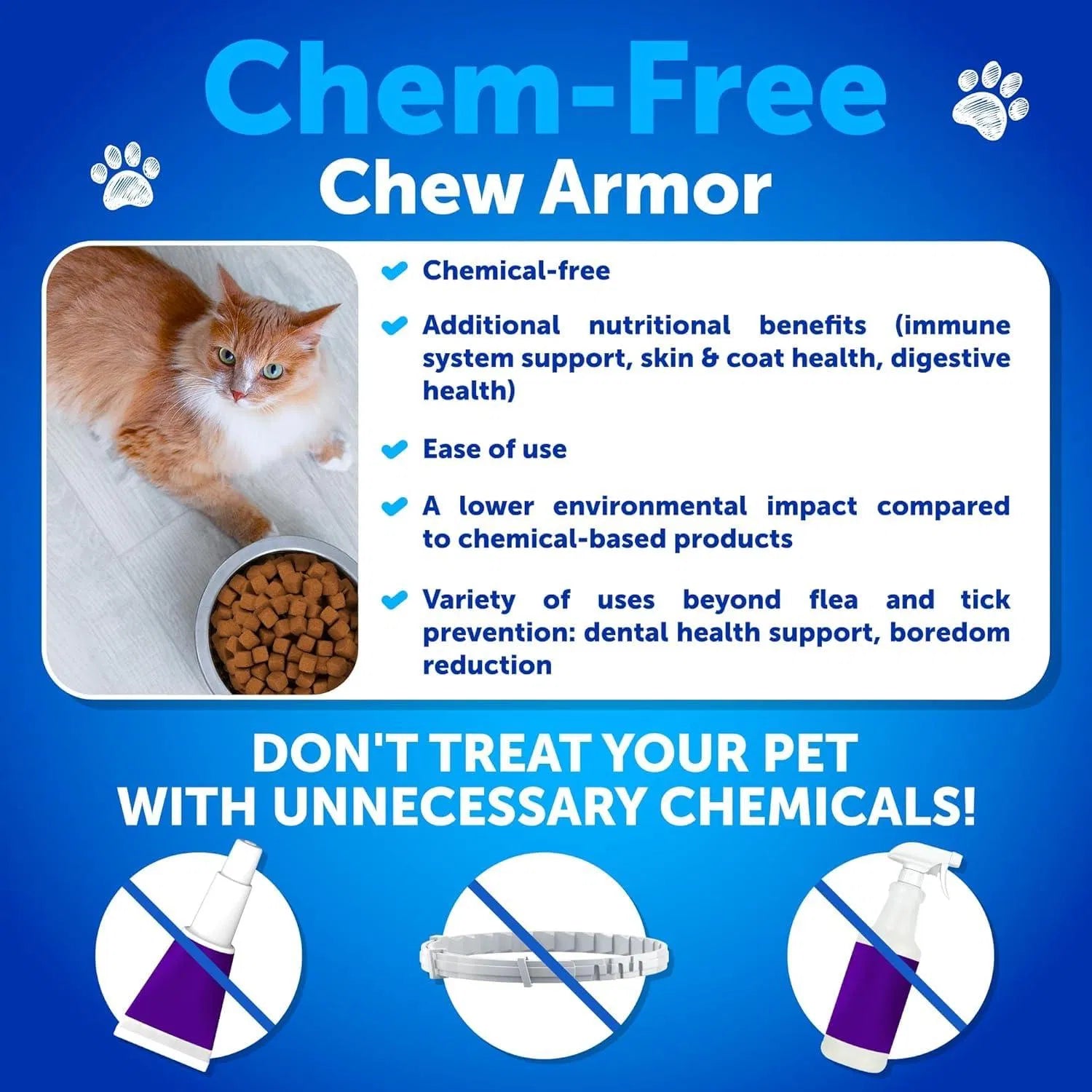 Natural Flea & Tick Prevention Treats for Cats – Immune Boosting, Chemical-Free Protection