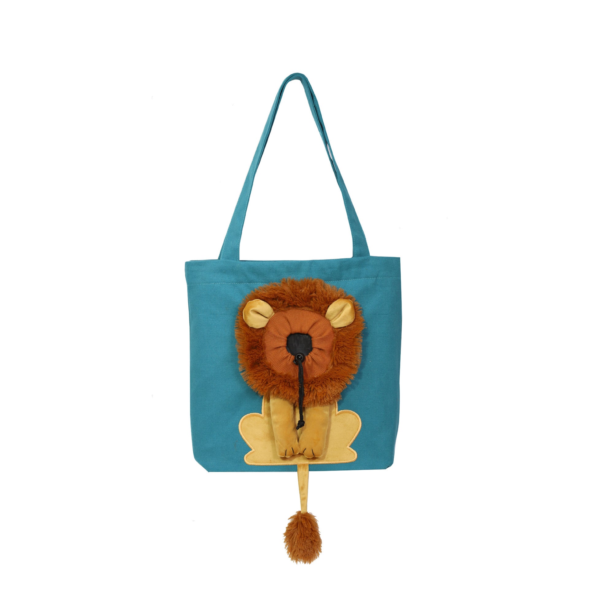 Soft Pet Carrier Bag (Lion Design) – Portable Breathable Travel Carrier for Cats & Small Dogs