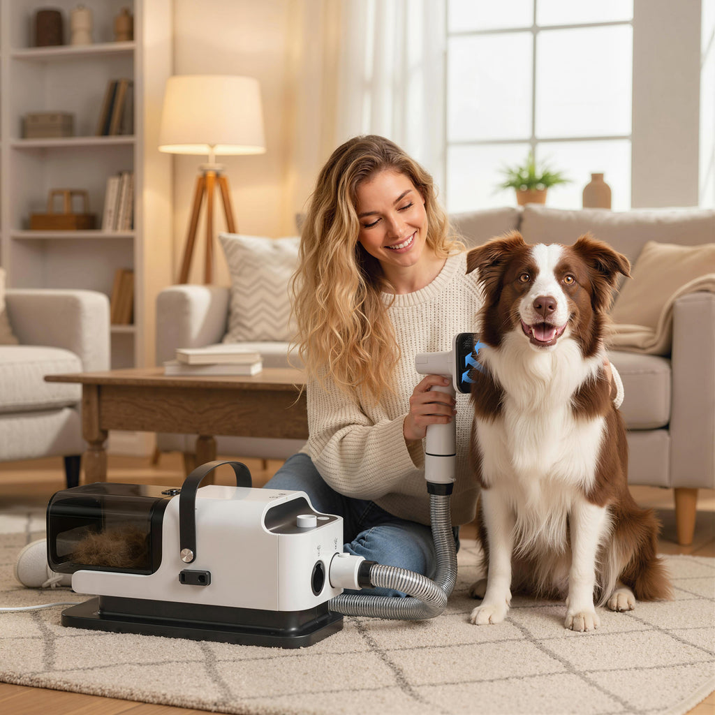 5 in 1 Dog Grooming Kit – Professional Pet Hair Trimmer, Clipper & Nail Grinder Set | Rechargeable All-in-One Dog & Cat Grooming Tool