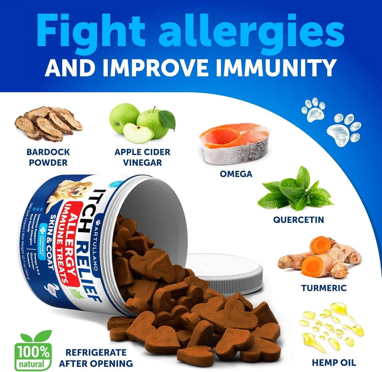 Probiotics for Dogs – Gut Health, Itchy Skin, Allergy & Immune Support Chews