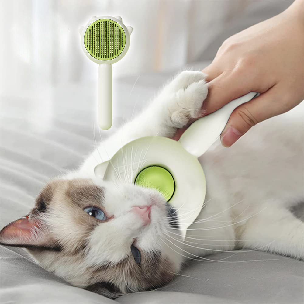 Pet Hair Cleaner Grooming Brush for Cats & Dogs – Self-Cleaning Deshedding Tool | Remove Loose Fur, Reduce Shedding & Massage Skin