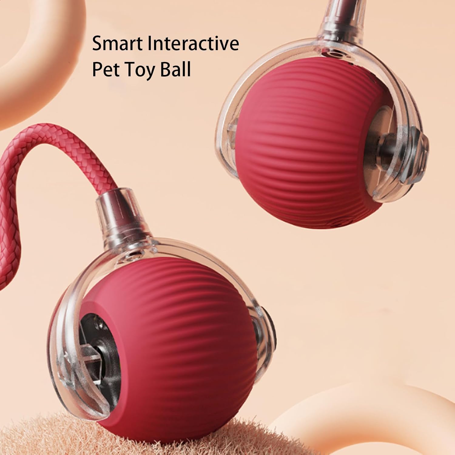Interactive Rolling Ball for Dogs & Cats – Smart Automatic Moving Pet Toy | USB Rechargeable Motion Activated Chase Ball for Indoor Play