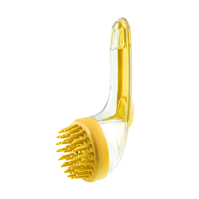 Long Handle Pet Bath Brush for Dogs & Cats – 2 in 1 Grooming & Cleaning Brush  Gentle Shampoo Massage Comb for Bath Time & Shedding Control